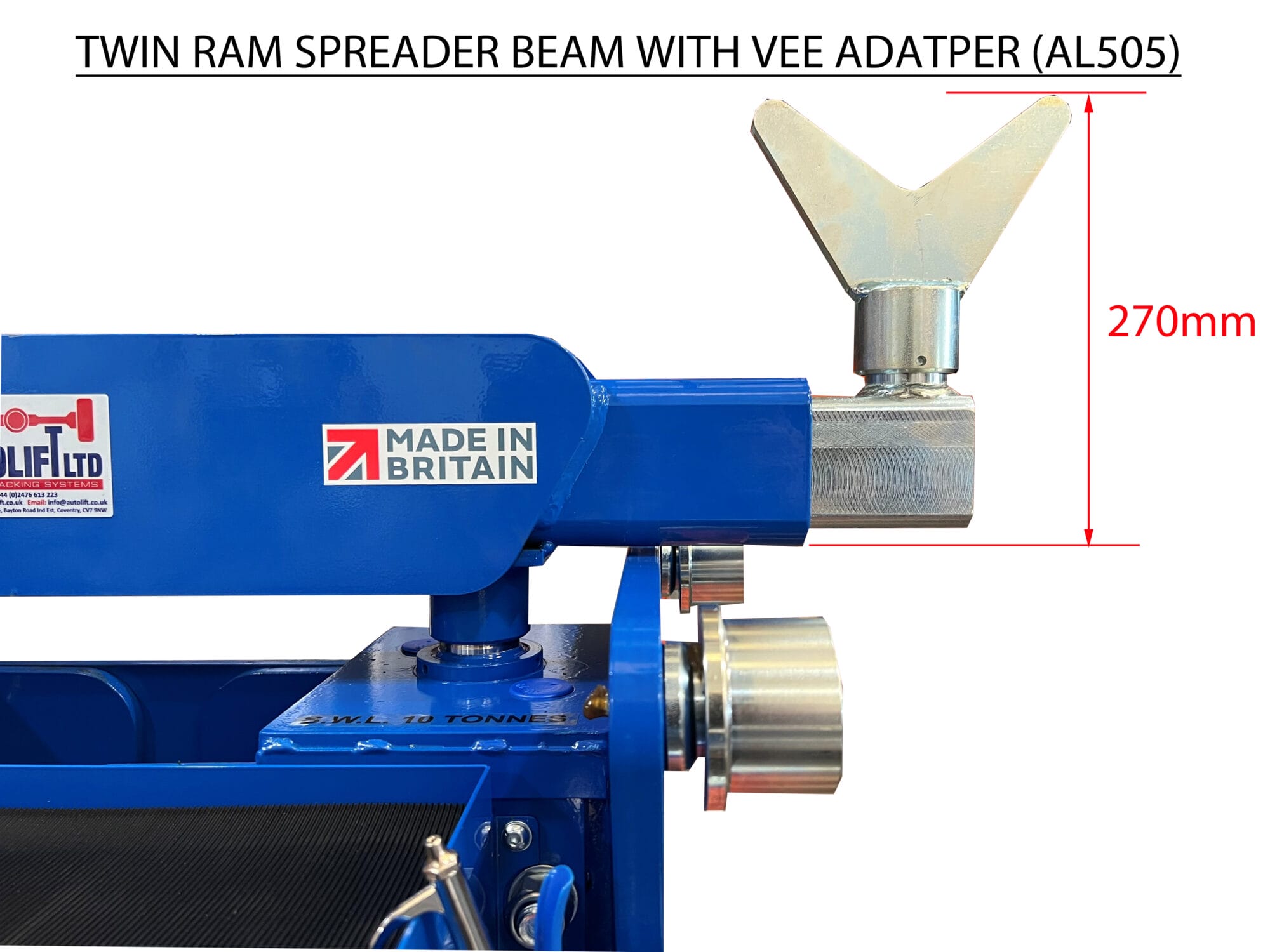 13T Telescopic Spreader Twin Ram vee adapter